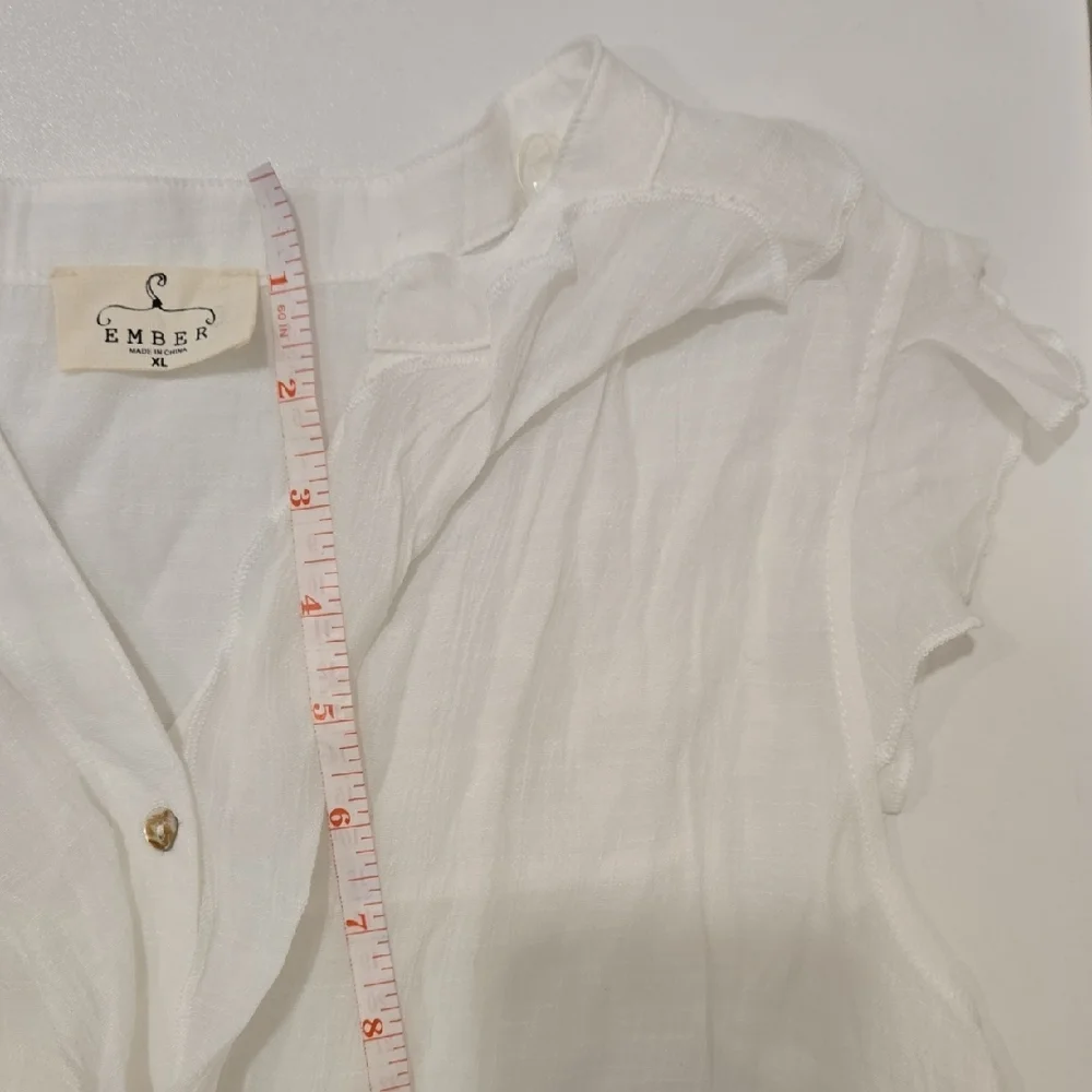 Ember Ruffle Button-Down Blouse - Picture 8 of 12